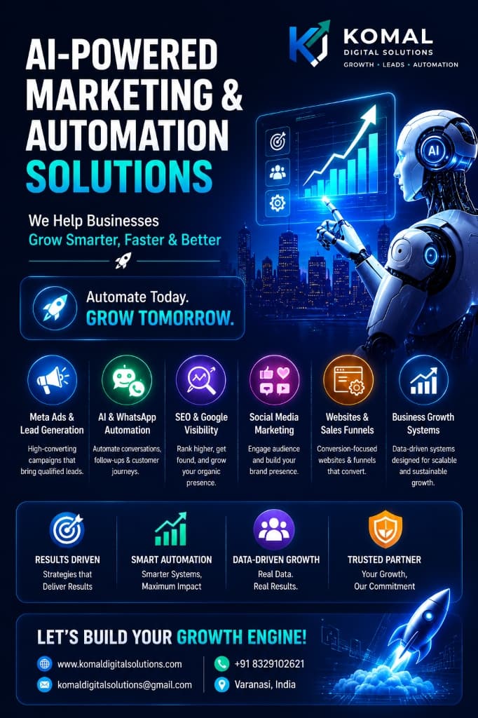 AI-Powered Marketing & Automation Solutions by Komal Digital Solutions
