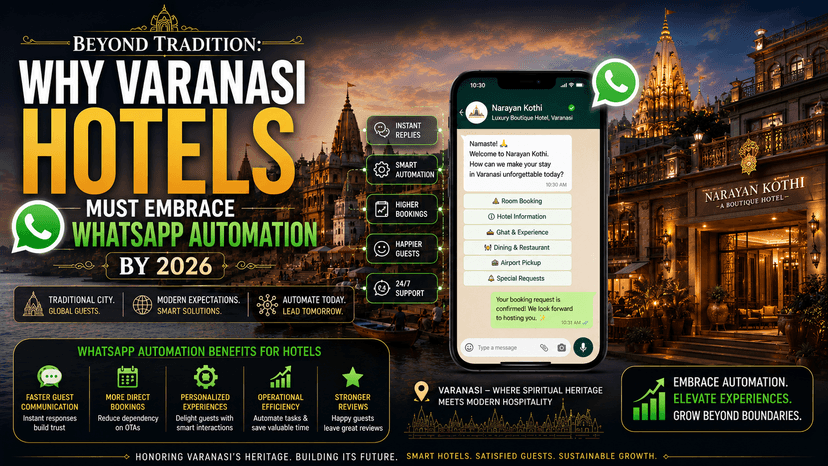 Beyond Tradition: Why Varanasi Hotels Must Embrace WhatsApp Automation by 2026