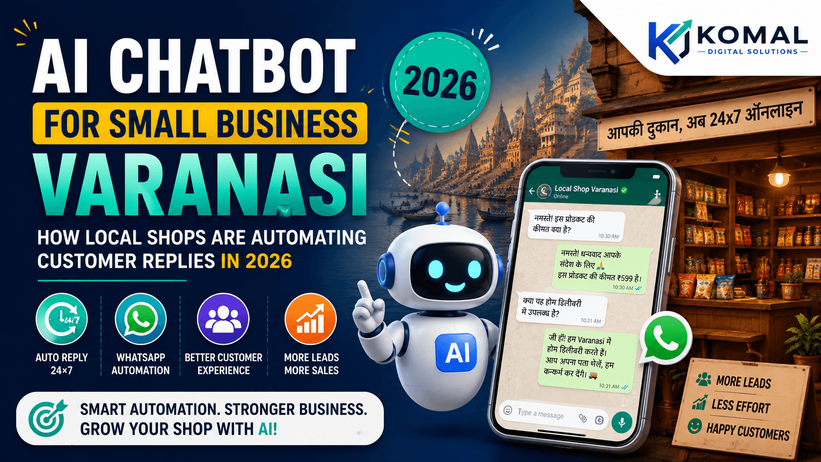 AI Chatbot for Small Business Varanasi: How Local Shops Are Automating Customer Replies in 2026
